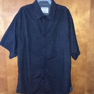 Distortion Navy Blue Casual Button Down Shirt